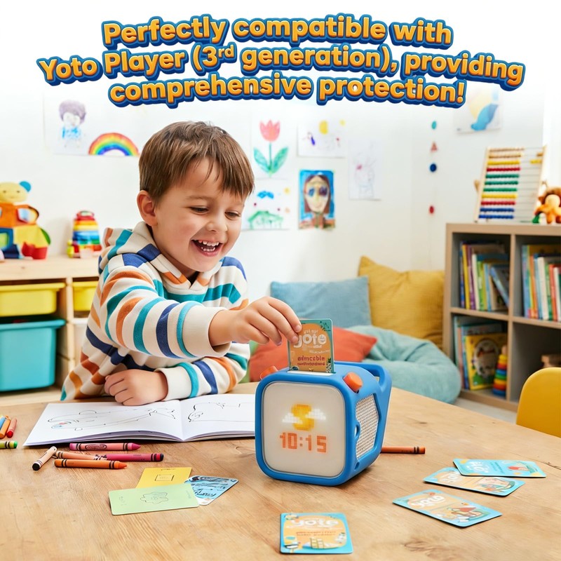 Silicone Protective Case Compatible with Yoto Player (3rd Gen.)(Blue)