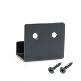 Geesatis 6 Pcs Wall Tile Display Hooks Brackets Picture Frame Fixing Fastener Hanger Brackets, with Mounting Screws, Black, Inner Length 25 mm
