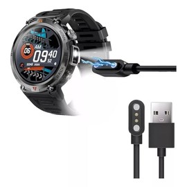 ISDEWATCH Cable Cargador Para Smartwatch Ke3 Negro De Pines Magnéticos