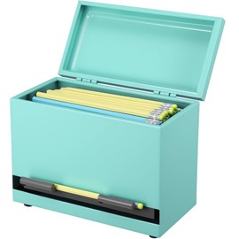 Mifoci Pencil Dispenser Holder for Classroom Pastel Stainless Steel Pencil Holder for up to 200 Pencils Reusable Metal Straw Dispenser for Home Office Restaurant Teachers Supplies Storage(Green)