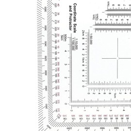 ROYALEAD Upgraded Style MGRS/UTM Coordinate Grids Reader, and Protractors Coordinate Scale for Camping
