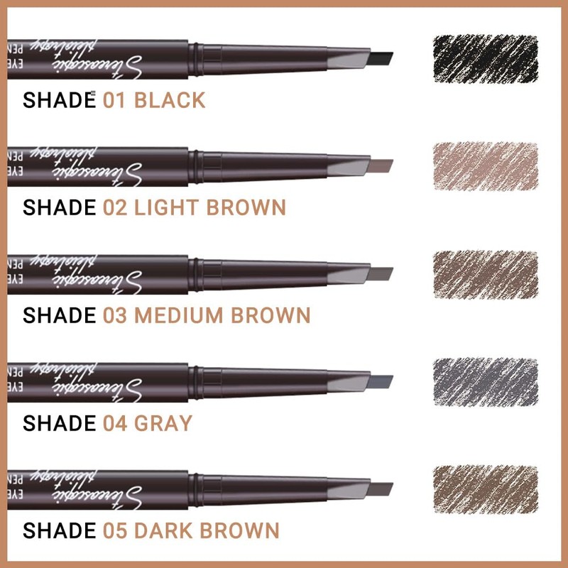 WanTuoluo Eye Brow Pencils for Women, Retractable Soft Brown Eyebrow