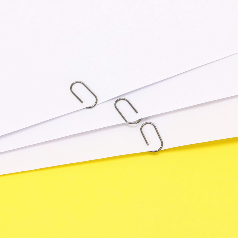 ONLYKXY 100 Pieces 16mm MIni Black Nickel Paper Clips, Retro