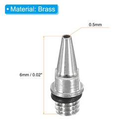 PATIKIL 3pcs 0.5mm Airbrush Nozzle Copper Nozzle Replacement Parts for Craft Projects