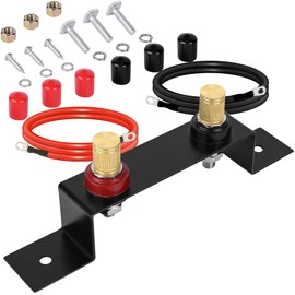 Battery Relocation Kit, Battery Jump Post Kit Heavy Duty Remote Battery Terminals Charging Post with Bracket Cable Compatible with UTV ATV Car Trucks RV Tractor Boat