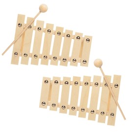 Baker Ross FE598 Wooden Xylophones Craft - Pack of 2, Make Your Own Musical Instruments, Wooden Toys for Kids, Paint Your Own Wooden Crafts