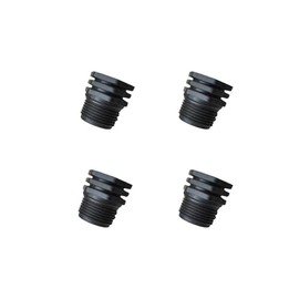 PP Threaded Plug Black PN10 Fittings Male Thread Plug 3/4 Inch Pack of 4