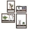 Walasis Wood Rustic Floating Shelves: 4-Piece Wall Shelf for Farmhouse
