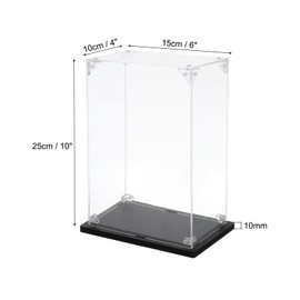 MECCANIXITY Acrylic Display Case, 4''x6''x10'' Clear Display Box Assemble Dustproof Display Box Storage Organizer for Collectibles Action Figures