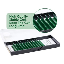 Colored Eyelash Extensions Easy Fan 9-16mm Mixed Green C Curl Easy Fanning 0.07mm Self Premade Volume Lash