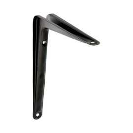 Amig - Shelf Bracket Stainless Steel Model 6 | Metal Bracket for Shelves | Shelf Bracket | Colour: Black | Dimensions: 250 x 200 mm | Recommended Max Weight: 40 kg