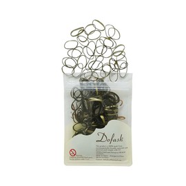 Dofash 2 x 50 mm No Damage Small Elastic Hair Bands Rubber Bands for Hair Elastic Hair Bands Hair Elastic Bands Hair Elastics for Women's Hair up to 200 Pieces (Blonde)