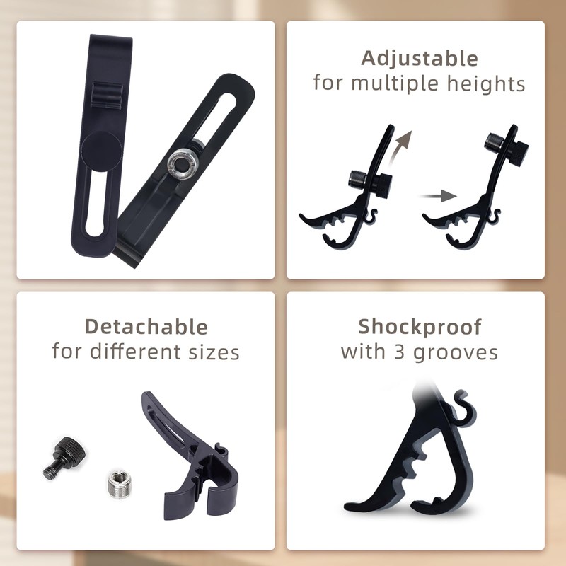 4 Piece Microphone Clip Shockproof Drum Microphone Clips Set on