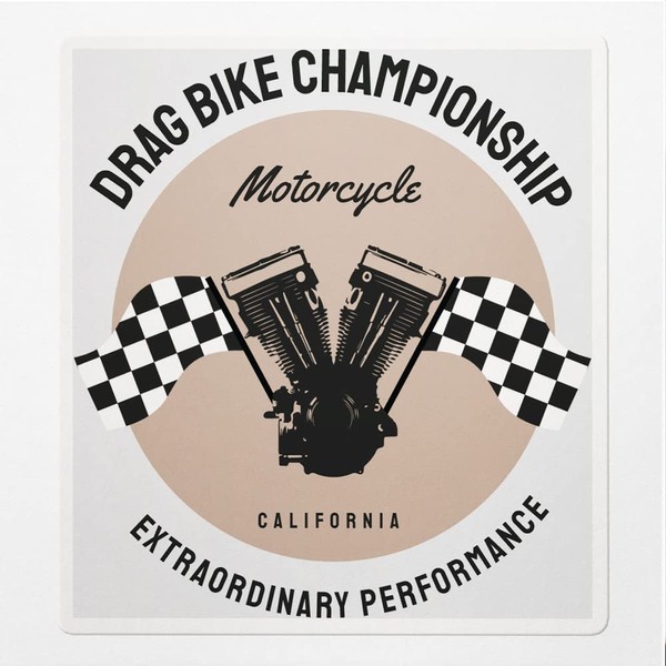 Vinyl Stickers Decals Of Drag Bike Championship - Waterproof -