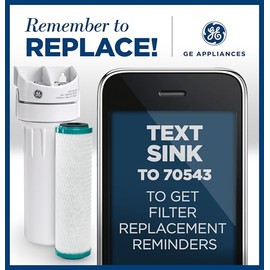 GE Single Stage Drinking Water System Replacement Filter, Fits GX1S01R Under Sink Filtration System, Replace Every 6 Months, FXUVC
