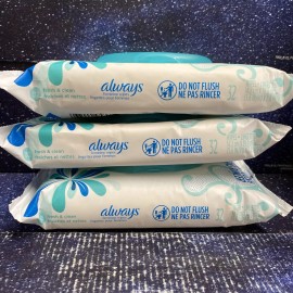 3 X Always Feminine Wipes Fresh & Clean 32 Count Each (96 Total)
