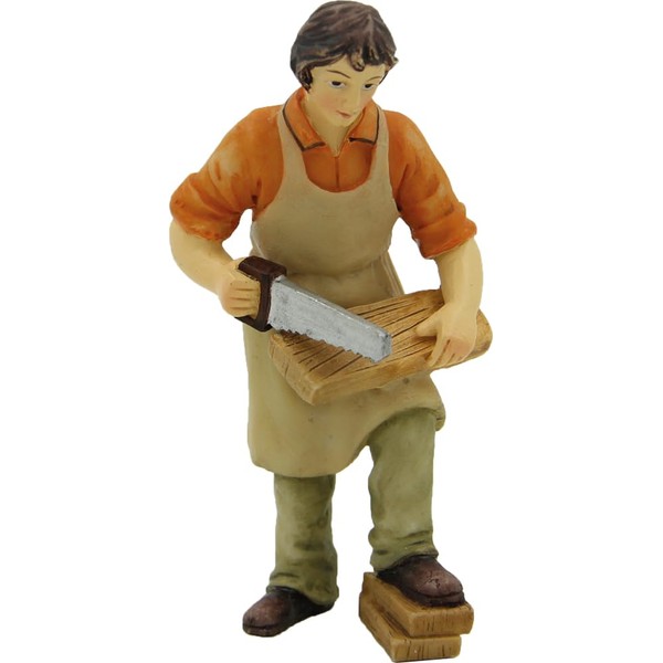 FADEDA Carpenter/Height: 11 cm/Hand-painted/Detailed Nativity Scene Figures - Christmas Table