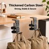 Clamp-On Desk Hook, 360° Rotating Purse and Backpack Hanger