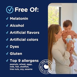 Mommy's Bliss Gotas orgánicas para dormir para bebés + apoyo a la inmunidad durante la noche*, promueve una noche reparadora, sin melatonina, edad de 