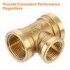 QUARKZMAN Brass Tee Pipe Fitting, 3/4" x 1/2" x 3/4"