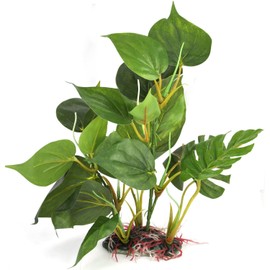 DMZK 30 cm Erba in Plastica Verde,Pianta Acquatica Artificiale Pianta con Base per Decorativo Acquario