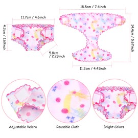 Aolso Nappies for Baby Dolls, 8-Piece Doll Nappies and Doll Bib Set, Doll Accessories, Nappies Bib Set for 12 Inch Dolls