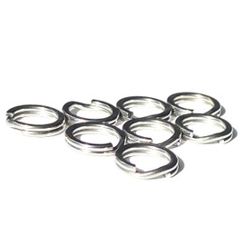 IKKO'S 100pcs Stainless Steel Split Rings Stainless Steel Metal Jig Fishing Tackle Fishing Rigging (#10)