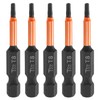 HARFINGTON 5pcs T8 Torx Head Screwdriver Bit 2" (50mm) Long