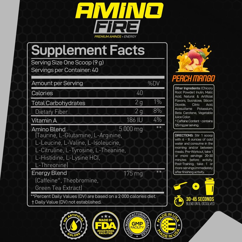 Forzagen Amino Fire | Essential Amino Energy Powder for Pre-Workout