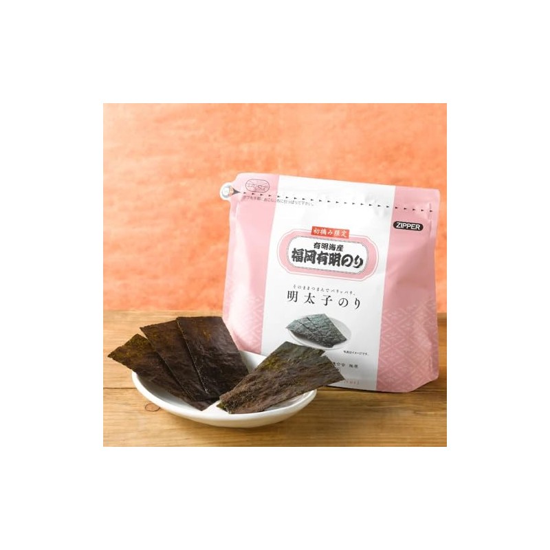 Ariake Seasoned Nori with Mentaiko Flavor, Carefully Selected First Picked
