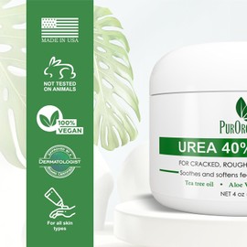 Urea 40% Foot Cream – Made in USA, Dermatologist Tested, Intensive Repair for Dry, Cracked Heels, Corns, Calluses & Rough Feet, Professional Strength Exfoliating & Moisturizing Cream