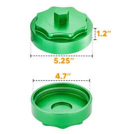 WeiSen Fuel Filter Canister Housing Cover Cap Compatible with Dodge Ram 6.7L 2500 3500 4500 5500 2010-2019 Cummins Diesel Engine Green
