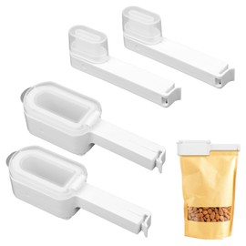 4pcs Food Bag Sealing Clips, Food Storage Clips Bag Clips for Food Storage Gripstic Clips Chip Clips Food Clips Bag Clips with Pour Spout