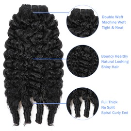 Cecycocy Burmese Curly Clip in Hair Extensions Clip in Human Hair Extensions 8pcs 120g/set Spirally Curly Classic Clips Ins Real Human Hair （16inch）