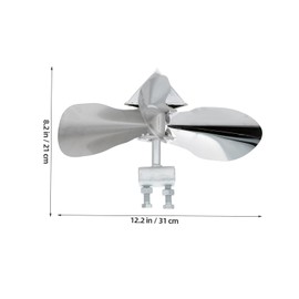 Happyyami Bird Deterrent Reflector Stainless Steel Windmill Shape Bird Bird Deterrent Reflective Tool for Home Outdoor Garden Patio Yard