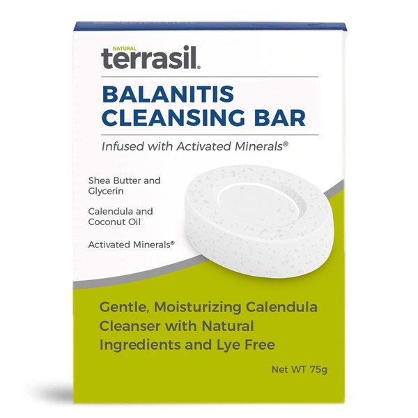 Terrasil Balanitis Antifungal Soap, Soothing Anti itch Soap for Relief from Inflammation, Irritation and Balanitis Symptoms, 75g bar