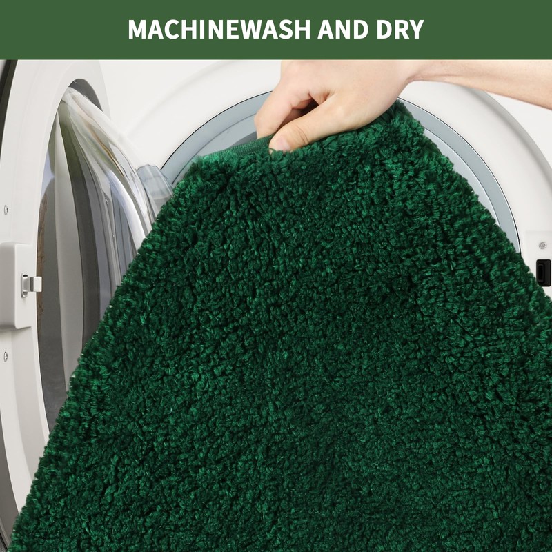 Baahrnom Bathroom Rugs Sets 3 Piece with Adjustable Toilet Seat