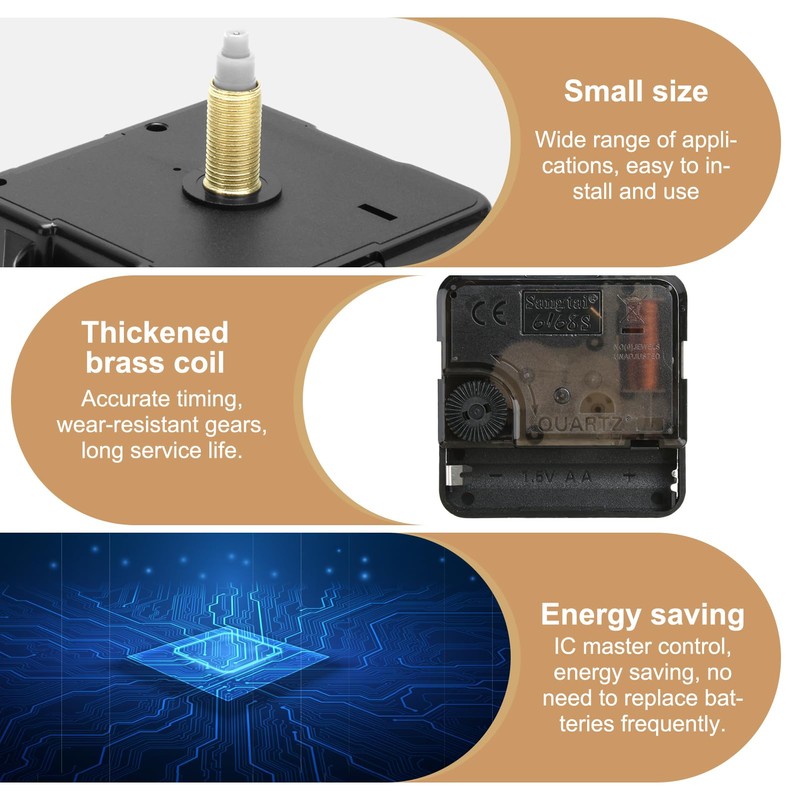 CAISYE Silent Clock Movement Set, Clock Movement for Wall Clock