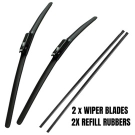 Fits Nissan NV250 2019-onwards All Season Wiper Blades With Extra Refill Rubber 24" 21" HAS2421BL