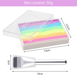 DAWRIS Rainbow Face Paint, 50g Make-Up Colours, Face Paint Rainbow Body Painting Water Soluble Rainbow Theatre Make-Up Carnival Colourful Body Paint Colours Quick Drying