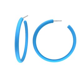 80 90s colorful star hoop earrings Colorful Big Hoop Earrings Retro Neon Earrings Dangle Earrings for Women (BIG C blue), Metal