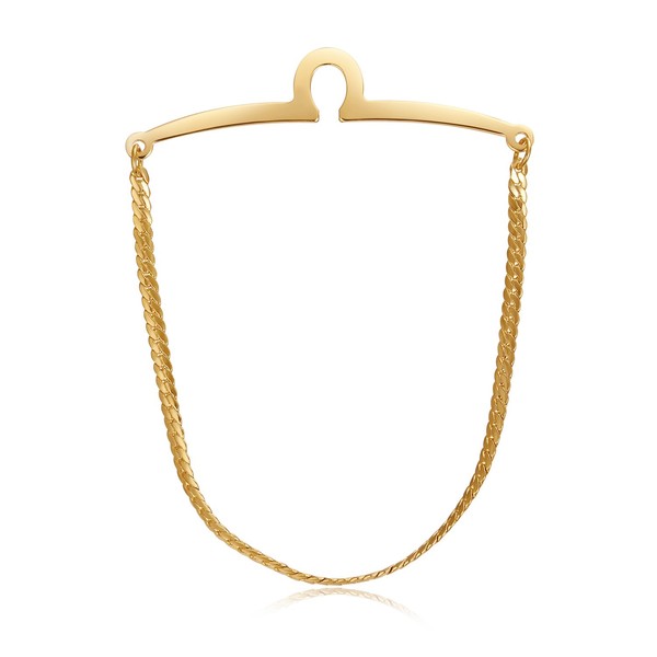 Yoursfs Gold Tie Chains For Men Tie Clips Golden Polish