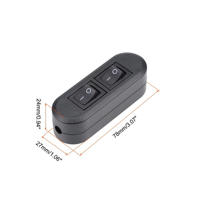 Rebower Inline Cord Switch AC 250V 1A On/Off Rocker Control