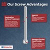 Kozelo 60pcs Socket Head Cap Screws - [M4-0.7 x 50mm]