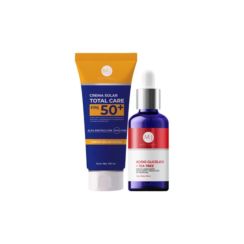 Kit Peeling Perfecto Exfoliación Serum Glicólico Protector