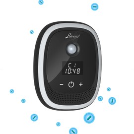 Sirena Air Ionizers for Home Negative Ion Filtration System, Quiet Air Freshener for Bedroom, Kitchen, Removes Odors, Smoke, Dust, Pets, Mini Ionic Air Purifier w/built in Clock and Night Light (1)