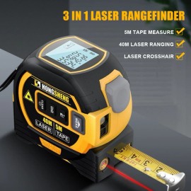 Unbranded 3-IN-1 LASER DIGITAL TAPE MEASURE RANGEFINDER HIGH-PRECISION 60Meter Range US