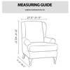 PETCUTE Wing Chair Cover Stretch Armchair Cover for Armchair Navy