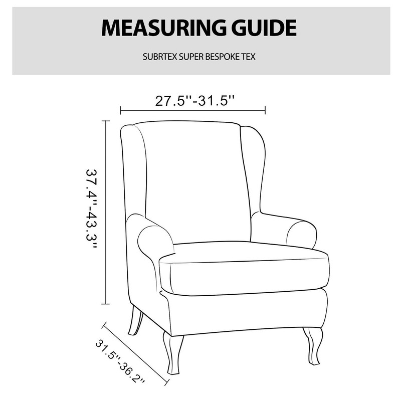 PETCUTE Wing Chair Cover Stretch Armchair Cover for Armchair Navy
