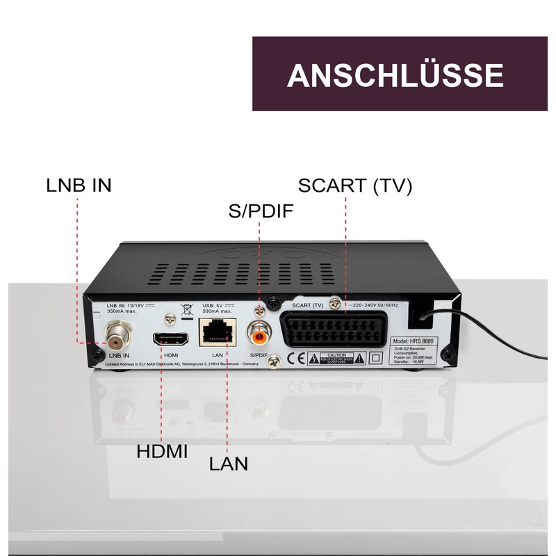 XORO Full HD Digital Satellite Receiver HRS 8689 with 2
